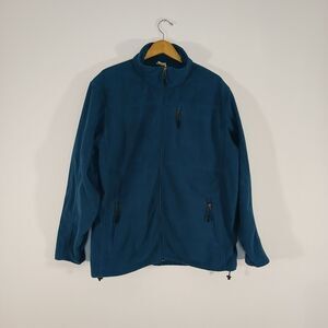 Red Head Fleece Zip Up XL Teal Blue Utility Outdoor Core Jacket Layered Casual